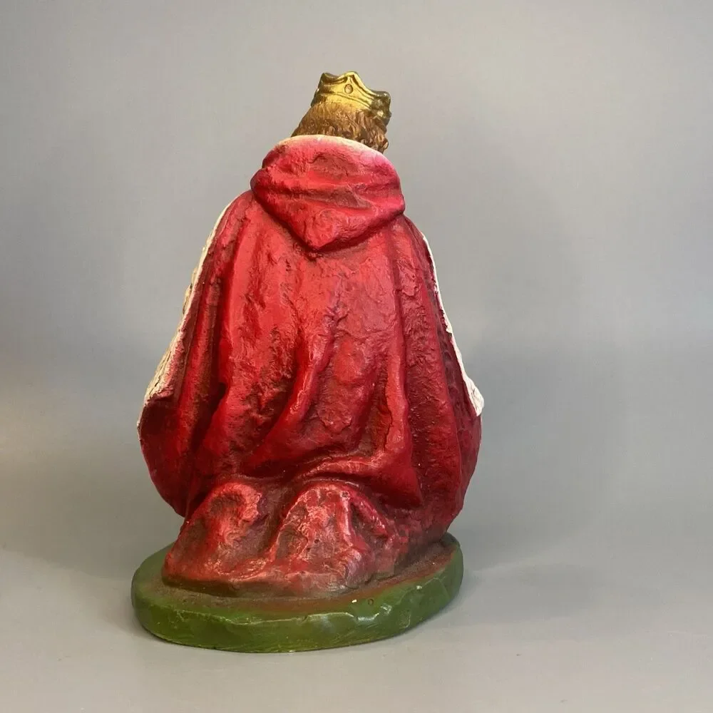 Columbia Statuary Kneeling WiseMan King Chalkware Nativity Figure 4